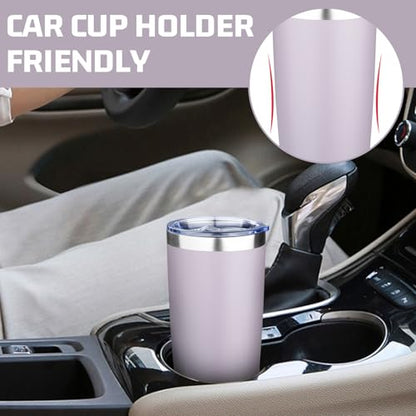 20oz Tumbler with Lid Double Wall Vacuum Insulated Travel Coffee Mug Stainless Steel Thermal Cup Powder Coated Sturdy Coffee Tumbler Bulk for Hot and Cold Beverages(Purple-Blue-Lavender-Yellow,4) - color: Purple-Blue-Lavender-Yellow, size: 20 Ounces (4 Pa