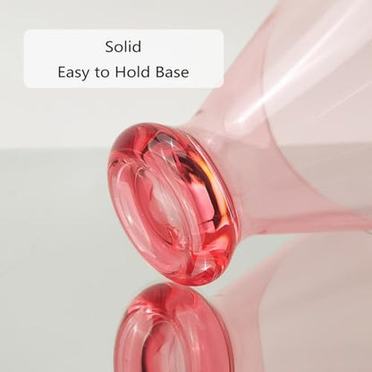 Set of 6 Stemless Martini Acrylic Glasses 9 oz, Heavy Base Stable Cocktail/Juice/Red Wine Glasses,Plastic Drinking Tumbler, Fits Ice Cream/Milkshakes,Ideal for Home Party(Pink) - color: Pink