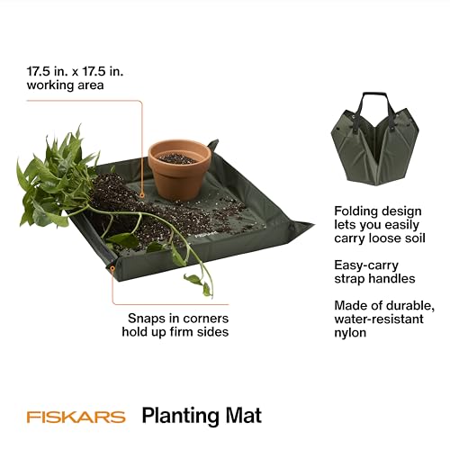Fiskars 17.5" x 17.5" Foldable Planting Mat for Indoor Gardening - size: 17.5" x 17.5"