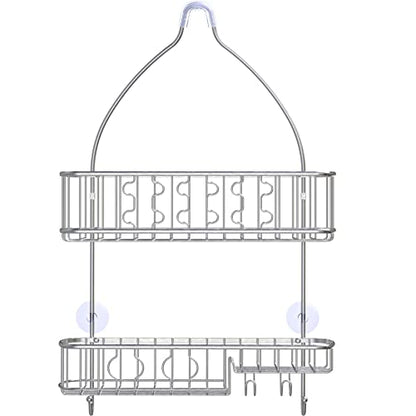 Simple Houseware Stainless Steel Hanging Shower Head Caddy Organizer | (26 x 16 x 5.5 inches) - size: Large - 26" x 16" x 5.5"