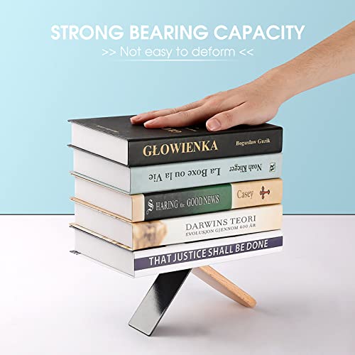 Personalized Wood Book Ends Metal Base Wildflower Bouquet Art Printing Bookend Modern Heavy Duty Bookends for Home Or Office 1 Pair - color: Wildflower Bouquet Art