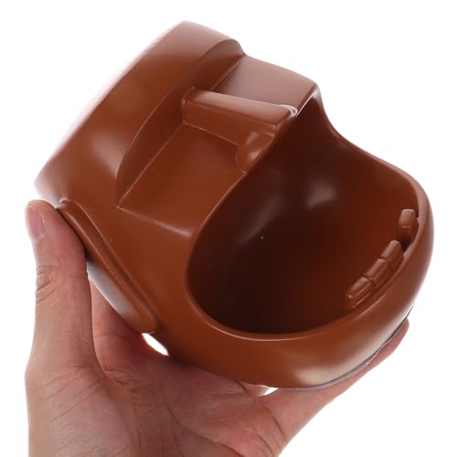 VOSAREA Moai, Statue Resin Decorative Key Holder Tray and Candy Dish with Jewelry Storage Function Brown Novelty Bowl for Entryway for Porches and Balconies