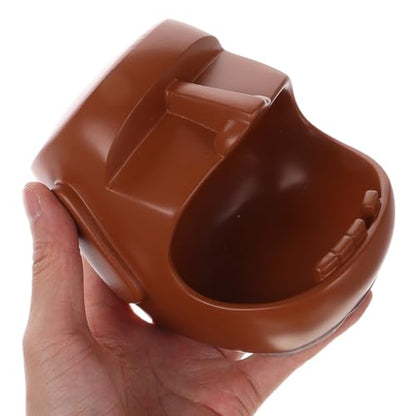 VOSAREA Moai, Statue Resin Decorative Key Holder Tray and Candy Dish with Jewelry Storage Function Brown Novelty Bowl for Entryway for Porches and Balconies
