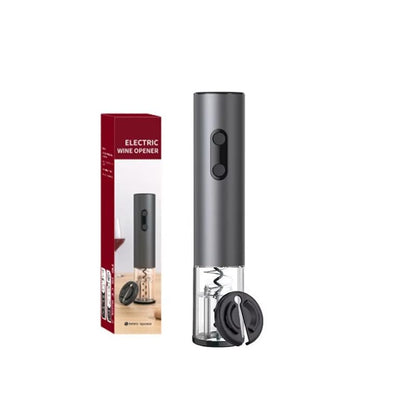 Electric Wine Opener, Battery-Powered Aluminum Alloy Bottle Opener with Silicone Buttons, Includes Foil Cutter for Safe and Easy Wine Opening Gifts for Wine Lovers - size: 1 PCS