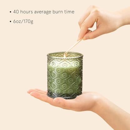 LA JOLIE MUSE Pomegranate & Pine Scented Candles for Home, Natural Soy, 40 Hrs | Luxury Green Festive Jar Candle, Clean Non Toxic, Christmas Winter Holiday Candle, Gift for Women & Family, Balsam &Cedarwood - color: Pine & Pomegranate