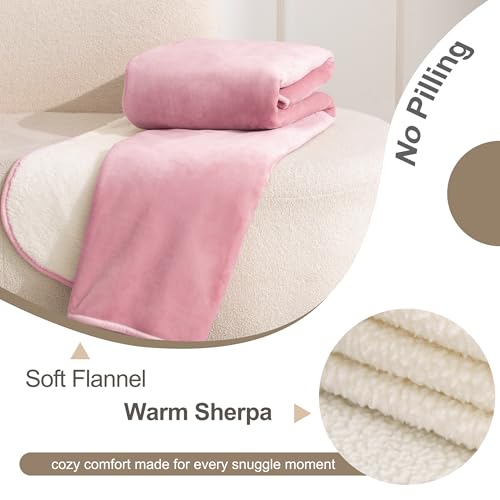 gogobunny Waterproof Bed Blanket, Reversible Sherpa Fleece Throw Blanket for Dog Puppy Cat, Furniture Cover Protects Bed Couch Sofa from Liquid Pee and Pet Fur (Pink, 25x35 inches) - color: Pink, size: 25x35 inches