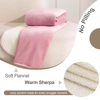 gogobunny Waterproof Bed Blanket, Reversible Sherpa Fleece Throw Blanket for Dog Puppy Cat, Furniture Cover Protects Bed Couch Sofa from Liquid Pee and Pet Fur (Pink, 25x35 inches) - color: Pink, size: 25x35 inches