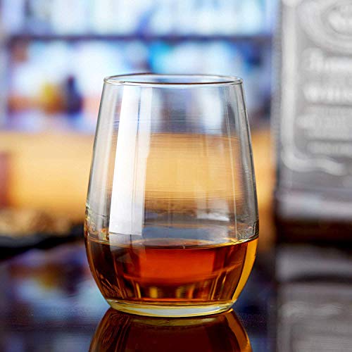 AMZ Empire 6 OZ MINI TESTER Stemless Wine Drinking Glasses/Set of 6/Small size glasses/Glassware Cocktail Bar Party