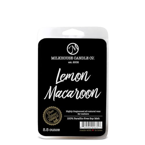 Milkhouse Lemon Macaroon Soy Wax Melts for Wax Warmer, 5.5 oz | Clean-Burning, Premium Fragrance Oil, Made in the USA - color: Lemon Macaroon