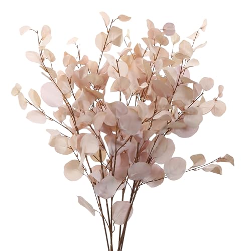 3 PCS 33" Artificial Eucalyptus Stems, Silk Branches, Light Purple | Long Bendable Greenery, for Vase Decor, Farmhouse, Home, Wedding, Party Arrangements - color: Light Purple*3