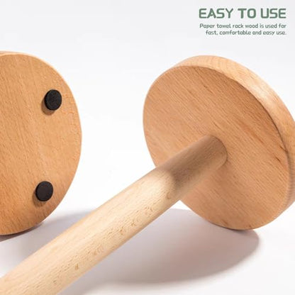 Wooden Paper Towel Holder, Round Bottom | Wooden Towel Holder Countertop, Farmhouse Paper Towel Holder for Kitchen Countertop & Dining Table