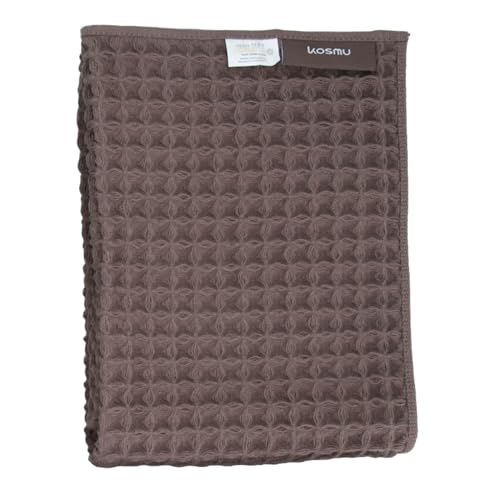 Luxury Organic Japanese Cotton Waffle Bath Towel | Thick, Absorbent, Quick Dry Bathroom Towels for Shower, Sauna, Onsen| Hotel & Spa Quality, Gift-Ready (Dark Cocoa, Hand Towel, 32" x 16") - color: Dark Cocoa, style: Hand Towel