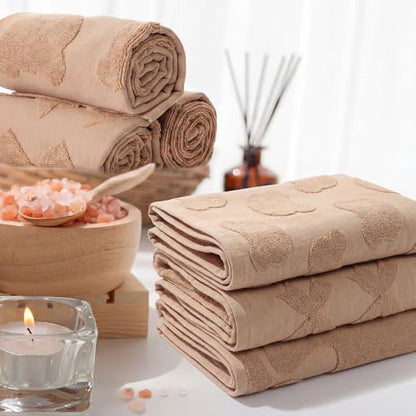 Hahafelt 3 Pack Cute Bear Hand Towels for Bathroom 100% Cotton Brown Decorative Bow Jacquard Weave Towels Absorbent Soft for Kitchen Bathroom Decor Gifts, 29.5 x 13.7 Inch - style: Bear