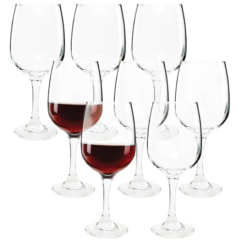 Circleware Stemless 11.7 oz Wine Goblet Glass Set of 8 – Elegant Matching Drinkware Perfect For Everyday Use Or Entertaining – Stylish Modern Glasses Make An Ideal Gift For Wedding, Birthday, Holidays
