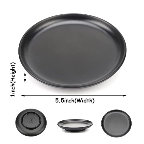 Black Jewelry Dish Decorative Trinket Tray Bowl for Keys 5.5" Black | for Rings Earrings Necklaces, Jewelry Tray for Women - size: 5.50 Inches