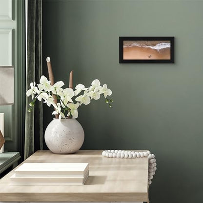 Americanflat 4x10 Picture Frame - Engineered Wood - Black | Shatter-resistant glass, wall or tabletop display with included easel, sawtooth hangers included - color: Black, size: 4x10