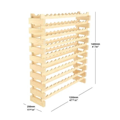 120 Bottle Wine Rack Dark Stain - color: Dark Stain