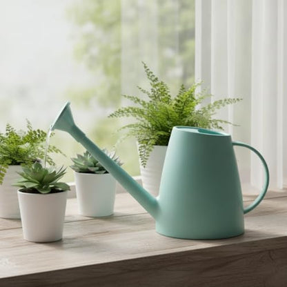 1.8L Long Spout Watering Can for Indoor Plants, Durable PP Plastic Pot Waterer with Precise Flow Control for Home Garden, Balcony & Windowsill - color: Blue