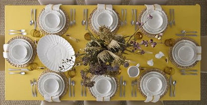 Lenox French Perle Scallop White Dinner Plate Set for 4 | Dishwasher safe, microwave safe | 11 inch diameter | elegant scalloped design, gift for women, decor - style: Dinner Plates, Set of 4 Perle
