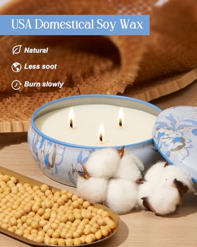M&SENSE 3 Wick Midsummer Nights Soy Scented Candles for Home, 12oz, | Triple Wick, 40 Hour Long Burn, Non-Toxic,100% Natural SoyWax, Stress Relaxing Aromatherapy Candle Gift for Women Men - color: Midsummer Nights