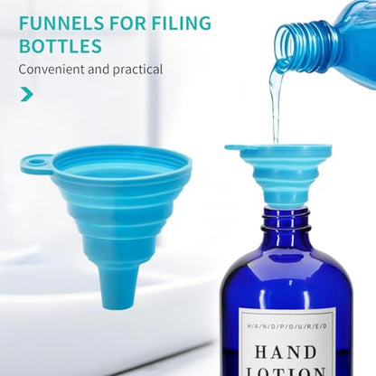 2 Pack 16 Oz Glass Soap Dispenser Set with Tray, Hand Dish Soap Dispenser Set for Bathroom and Kitchen Bottle Dispenser with Dish Soap, Hand Soap, Lotion (Blue) - color: Blue