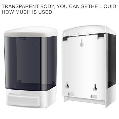 8-Pack Soap Dispenser Wall Mount 1000ml (33.8oz)–Commercial Heavy-Duty Plastic Liquid Dispenser for Soap,Shampoo,Hand Sanitizer–Manual Pump for Bathroom, Kitchen,Restaurant,Hotel (8 x 1000ml) - size: 8 x 1000ml