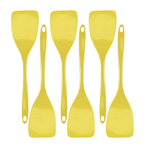 Spatula, Turner for Non-stick pans, Heat Resistant, BPA Free Melamine Utensil with Ergonomic Handle, 11 inch, Set of 6 by Reston Lloyd, Lemon - color: Lemon, size: 100% Melamine Spatula, Set of 6