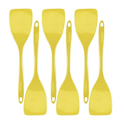 Spatula, Turner for Non-stick pans, Heat Resistant, BPA Free Melamine Utensil with Ergonomic Handle, 11 inch, Set of 6 by Reston Lloyd, Lemon - color: Lemon, size: 100% Melamine Spatula, Set of 6