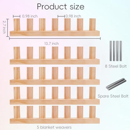 68'' Chunky Yarn Blanket Loom for DIY Throw Blankets, Adjustable Size Hand Knitting Yarn Chunky, Easy Operation for Cozy Handmade Blankets, Ideal for DIY Beginners