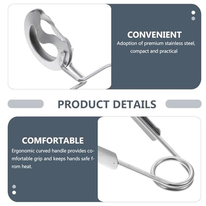 Ipetboom Stainless Steel Snail Tongs Escargot Eating Tools Food Serving Clip Clamp with Ergonomic Curved Handle Heat Resistant Tableware for Serving Snails 2 Pcs 6.29 X 1.96 X 1.57 in - color: 2pcs