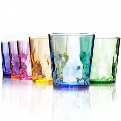 SCANDINOVIA - 13oz Unbreakable Premium Drinking Glasses Set of 6 - Made in Japan - Super Grade Acrylic Plastic - Perfect for Gifts - Dishwasher Safe - Cups Reusable Drinkware Tumblers Kids | Shatter-resistant clear SAN plastic with genuine glass-like clar