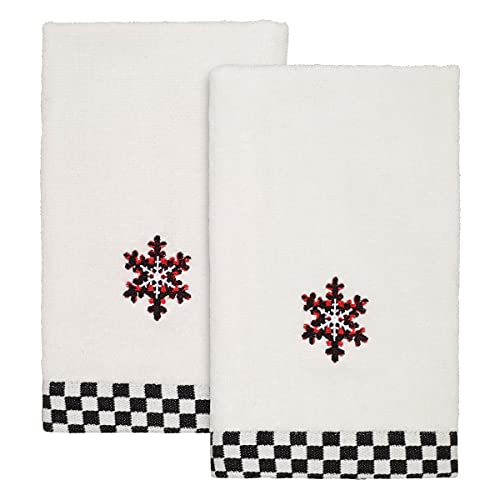 Avanti Linens - Fingertip Towels, Soft & Absorbent Cotton Velour, Christmas Decorations, Set of 2 (Tis the Season Collection) - size: 2pc Fingertip Towels