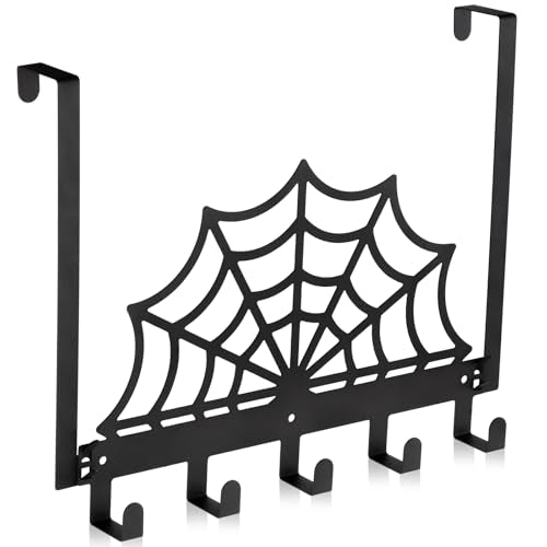 Reallnaive Cobweb Over The Door Hooks Christmas Gothic Bathroom Decor Creepy Hanger Wall Mount Rack Holder for Towel, Hat, Coat, Cloth, Keychain, Bag, Home Organizer - style: Cobweb