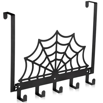 Reallnaive Cobweb Over The Door Hooks Christmas Gothic Bathroom Decor Creepy Hanger Wall Mount Rack Holder for Towel, Hat, Coat, Cloth, Keychain, Bag, Home Organizer - style: Cobweb