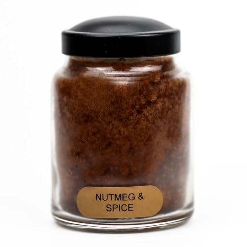 A Cheerful Giver - Nutmeg & Spice - 6oz Baby Scented Candle Jar with Lid - Keepers of the Light - 35 Hours of Burn Time, Gift for Women, Brown - size: 6 oz, style: Nutmeg & Spice