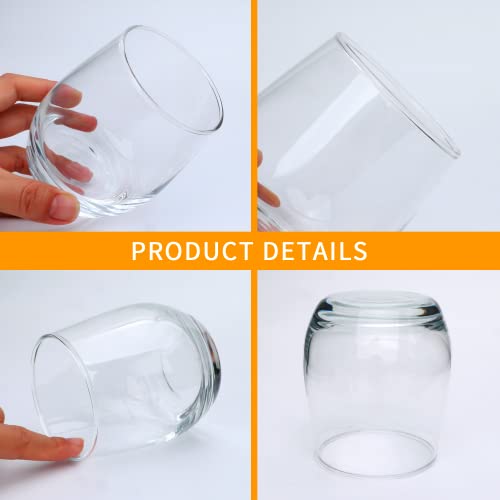 12 oz Wine Glasses,Stemless Wine Glasses Set of 24 | Wine Glass Tumbler for Red or White Wine,High-end Banquet,Party,Bar,Wedding,Gift