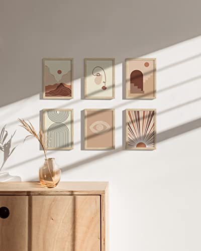 HAUS AND HUES Picture Frame, 5x7 inches, Beige Oak, Set of 6, Natural Wood Picture Frames for Wall Collage - color: Beige Oak, size: 5x7 in, style: Set of 06