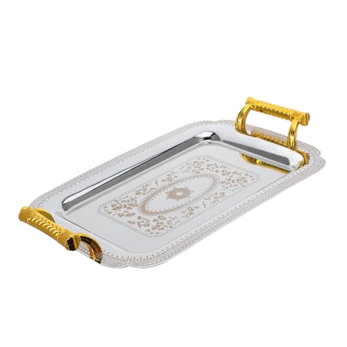 PRETYZOOM Creative European Style Food Serving Tray Vintage Plate for Desserts Snacks Appetizers Medium Buffets Ktv Home Decor