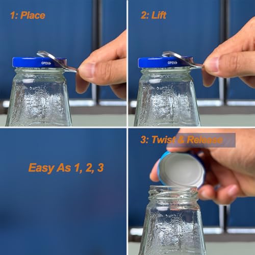 Magnetic Jar Opener Gripper, Jar Openers Top Rated For Seniors Weak Hands, Bottle Opener Built-In, 2-IN-1 Jar & Bottle Opener x 1, Black, Rubber Jar Openers Gripper x 4 - color: Black