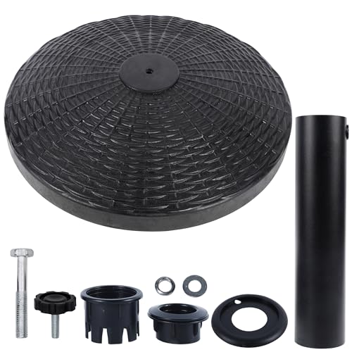 26.5 lbs Heavy Duty Patio Market Umbrella Base Stand - size: 17.5"