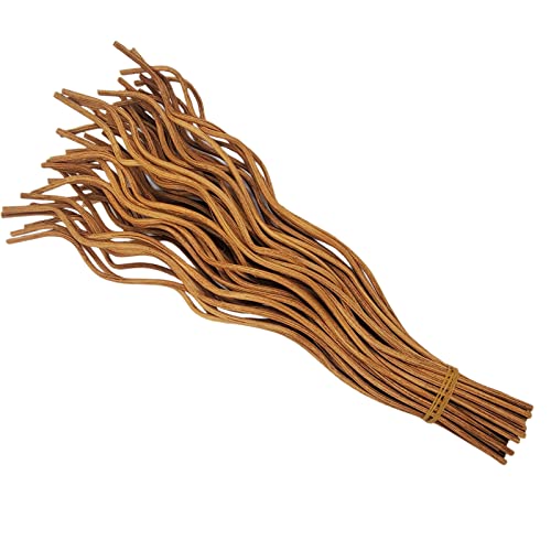 11 inch Wavy Rattan Reed Diffuser Sticks 50PCS Natural Rattan Fragrance Aromatherapy Volatile Replacement RefillEssential Oil Aroma Diffuser Replacements Sticks for own Space (50PCS, Light Brown) - color: Light Brown