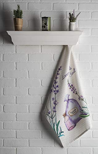 Maison d' Hermine Kitchen Towels Set of 3 Reusable 100% Cotton 27.50" x 20" | Cloth Tea Dish Towels Absorbent with Hanging Loop for Kitchen Dining Hotel Home Thanksgiving Christmas - Kelim - Infinity - color: 024 - Kelim - Infinity