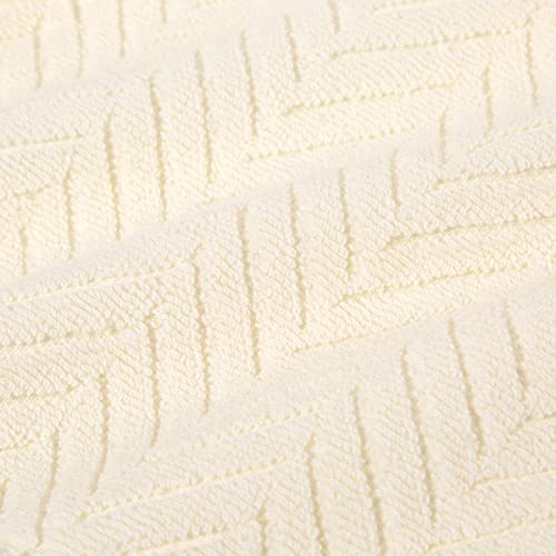 YiLUOMO Beige Hand Towel Set of 2 100% Cotton Ultra Soft Highly Absorbent Terry Striped Hand Towel for Bathroom (13" X 29") - color: Beige