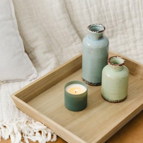 Dignity Series Evergreen & Eucalyptus Bourbon Scented Candle | 35 Hour Burn - Made in the USA Luxury Clean Soy Wax Candles - Long Lasting Glass Jar Candle for Home - 1 Wick - 5.3oz - color: Evergreen + Eucalyptus