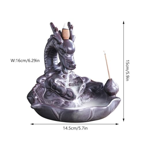 LUNIZ Incense Burner Backflow Incense Burner Home Furnishings Backflow Incense Burner Indoor Waterfall Fountain Room Decoration Incense Holder