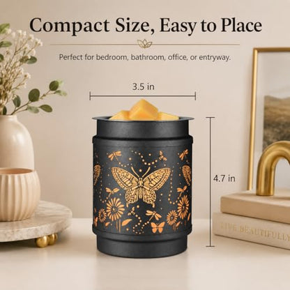 Butterfly Wax Melt Warmer Metal Wax Warmer for Scented Wax | Electric Fragrance Candle Oil Burner 2 in 1 Wax Melts as Gifts for Moms Grandma Women Girls - style: Butterfly