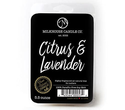 Milkhouse Citrus & Lavender Soy Wax Melts for Wax Warmer, 5.5 oz | Clean-Burning, Premium Fragrance Oil, Made in the USA - color: Citrus & Lavender