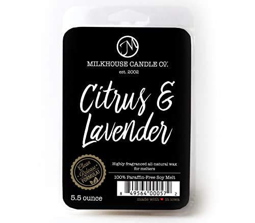 Milkhouse Citrus & Lavender Soy Wax Melts for Wax Warmer, 5.5 oz | Clean-Burning, Premium Fragrance Oil, Made in the USA - color: Citrus & Lavender