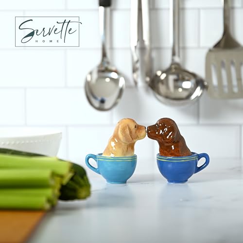 Salt Pepper Shakers Animals (Labrador Puppy in Mug) - color: Labrador Puppy in Mug