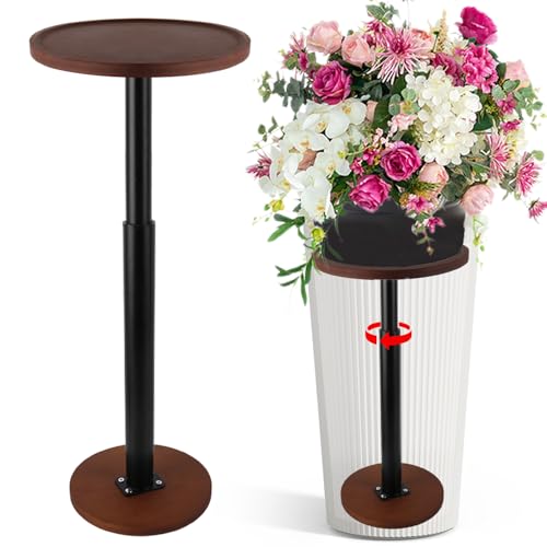 LUTTY Wooden Adjustable Plant Risers for Inside Pot,7.9-13.8 inches Tall Tapered Plant Riser Fill Bottom of Tall Flower Pots and Large Plants Containers, Rise Filler Riser of Flower Pots - size: (1 Pack)Short Lift: Rise(7.9''-13.8'')